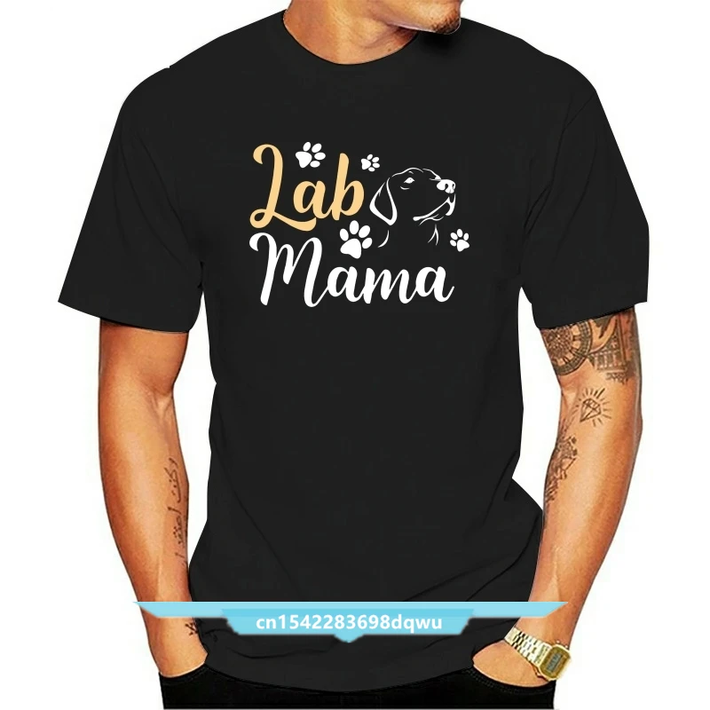 

Lab Mama Labrador Retriever T-Shirt Cute Lover Dog Mothers-Women's T-Shirt-Black