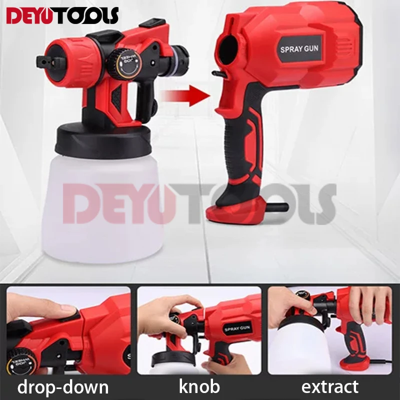 Электрический распылитель краски 800 мл бутылка большой емкости съемный