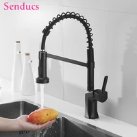 new arrival pull down spring kitchen water faucets single handle brass kitchen water taps deck mounted kitchen sink mixer tap