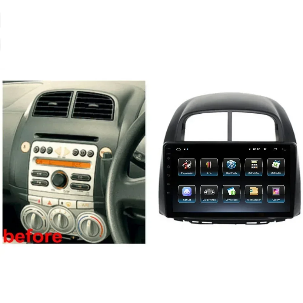 2 Din Android 13 Автомобильный стерео радио DVD GPS Мультимедийный видеоплеер 5G WiFi для Toyota