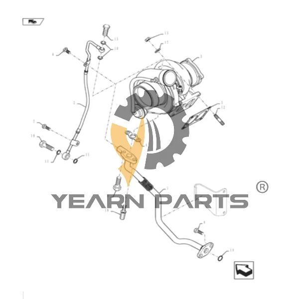 

Turbocharger VHS1760E0121 for Kobelco Excavator SK485-9 Engine P11CUP-EFDA