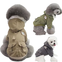 pet cotton clothes extreme cold keep warm dog thick hoodie cat coat autumn winter sweater ski suit solid color wool coll jackets