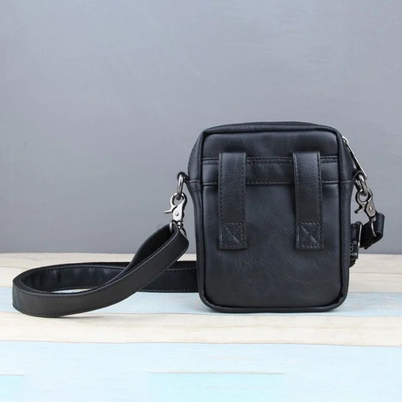 Vertical Trendy Fashion Man'S Single Shoulder Mini Pouch Retro Crossbody Bag Summer Korean Leisure Mobile Phone Bag
