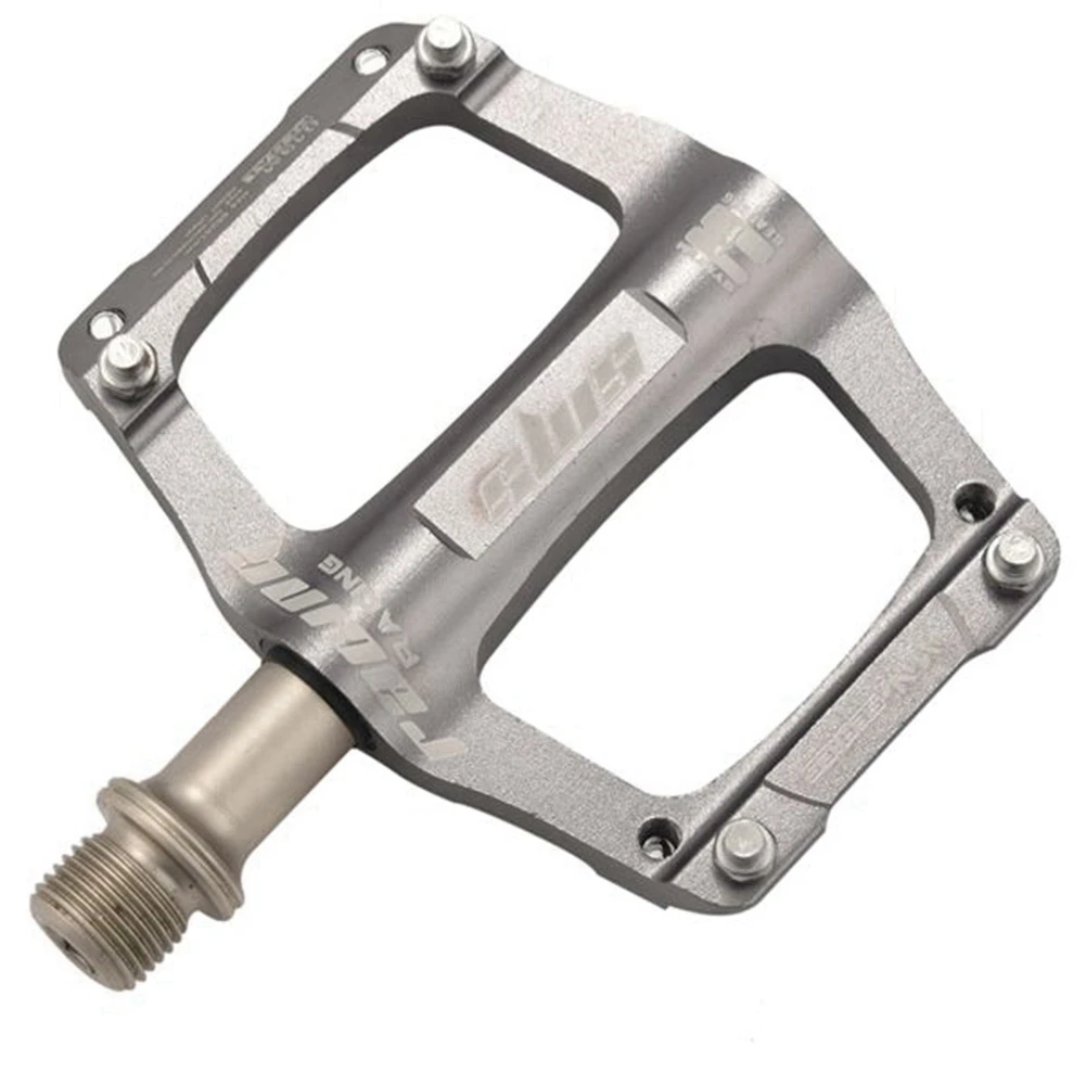 

Shanmashi 3 Bearing Aluminum Alloy Ultralight Pedals Mountain Bike Pedals Flat Pedals Outdoor Sports Bike Parts Titanium Color