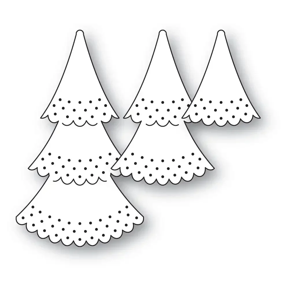 Di Dimple Cut Crafts Деревья штампы 2635 набор трафаретов шаблон для скрапбукинга сделай