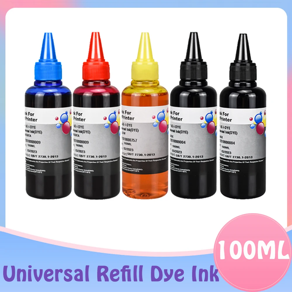 

Universal 100ml Refill Dye Ink Kit for Epson for Canon for HP for Brother All Model Printer ink CISS Ink Voor inkt Tank