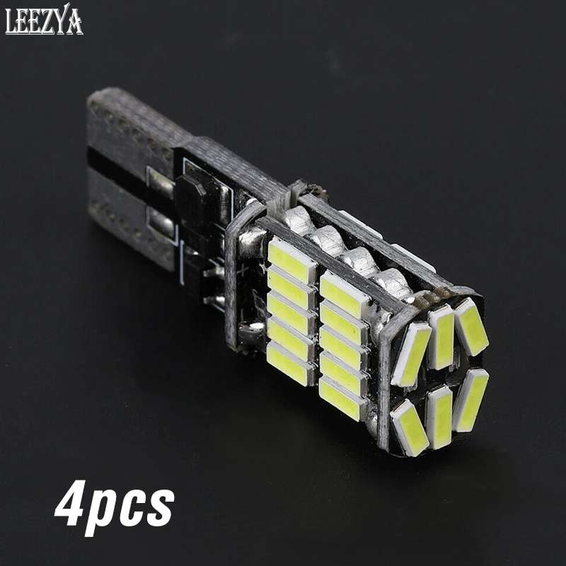 

4Pcs Canbus T10 W5W 4014 Car LED Bulb 26SMD Instrument Light Auto Turn Side Trunk Interior Reading Dome Parking Lamp Wedge White