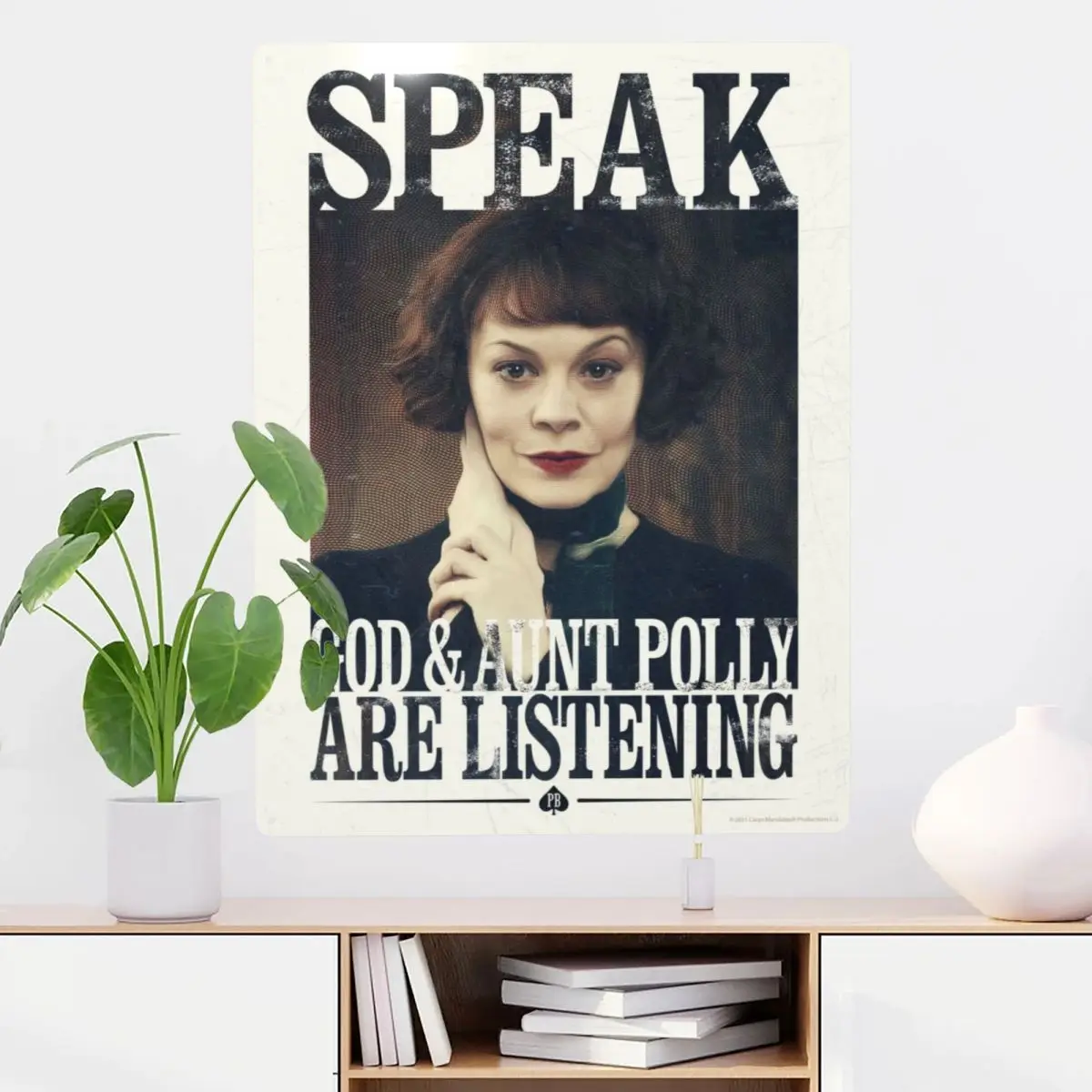 

Aunt Polly Is Listening Metal Tin Sign Decor 30x40cm Not Easy Deform Add Atmosphere Decor Garage