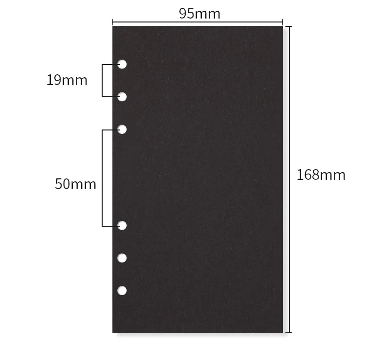 

Коликий черно-белый блокнот A4-A6 со сменными блоками