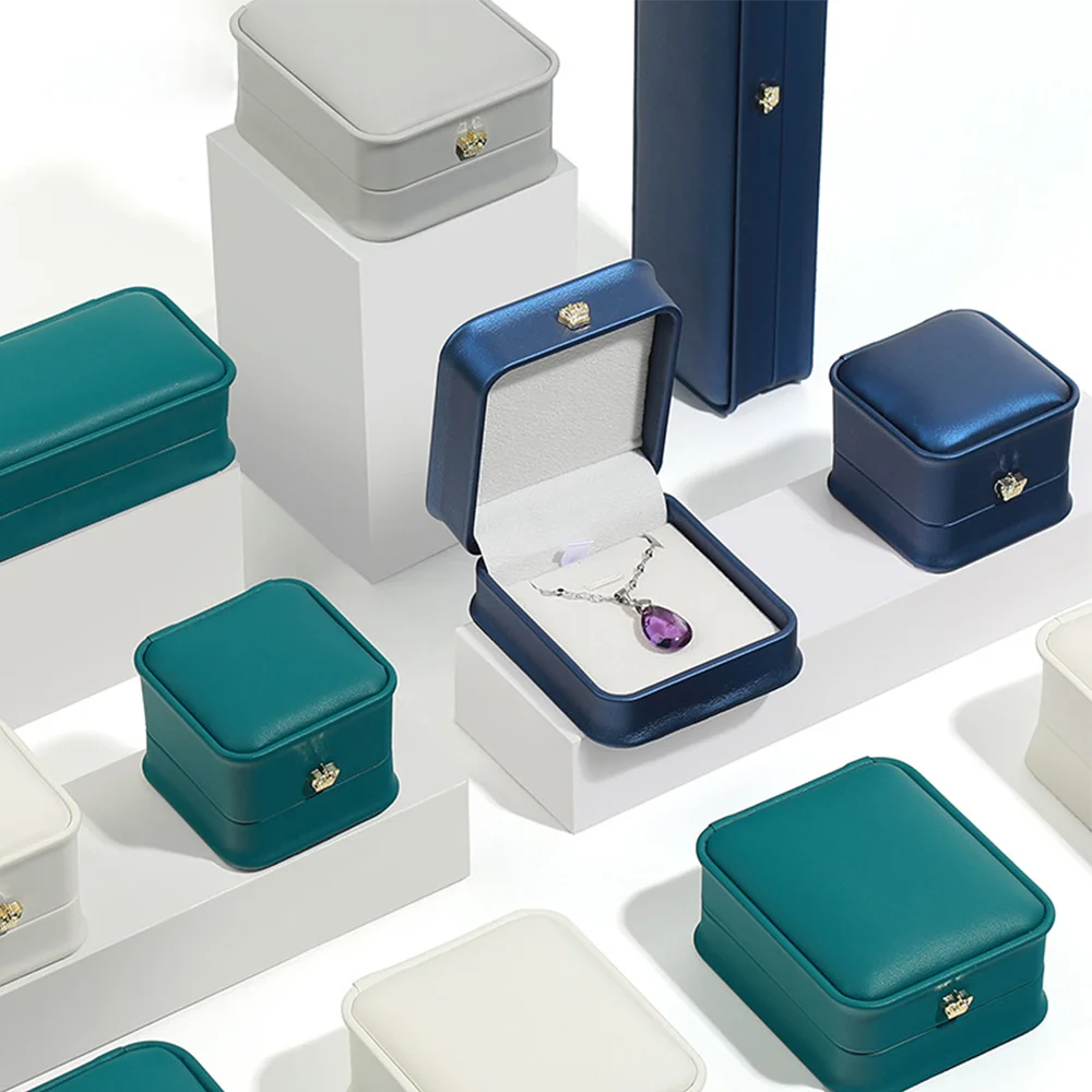

Wedding Jewelry Box Proposal Ring Box Simple Fashion PU Leather Jewelry Storage Bag Ring Case Packaging Gift Jewelry Organizer