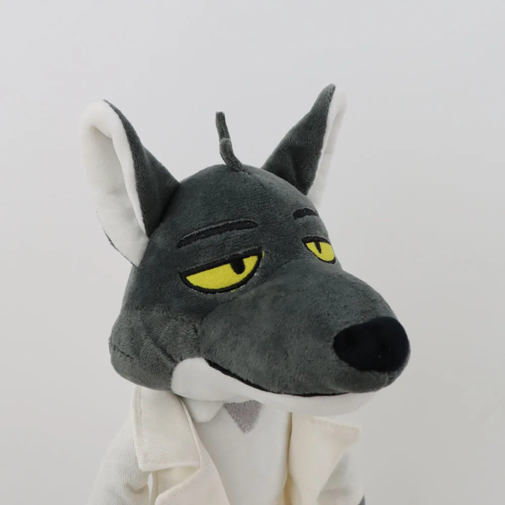 38cm The Bad Guys Mr Wolf Plush Toy Cute Movie Character Big Stuffed Choppers Doll Soft Kid Birthday Gift |