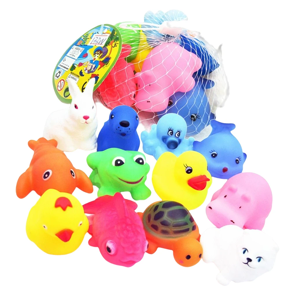 

12 шт., детские пластиковые игрушки для купания