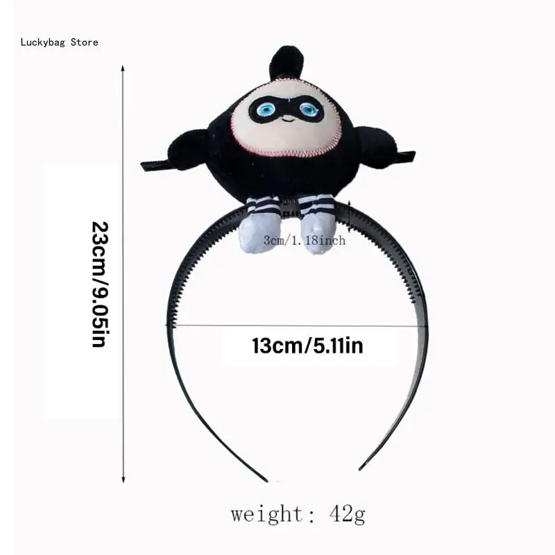 Забавная повязка для волос с мультяшным яйцом челкой обруч сценического макияжа