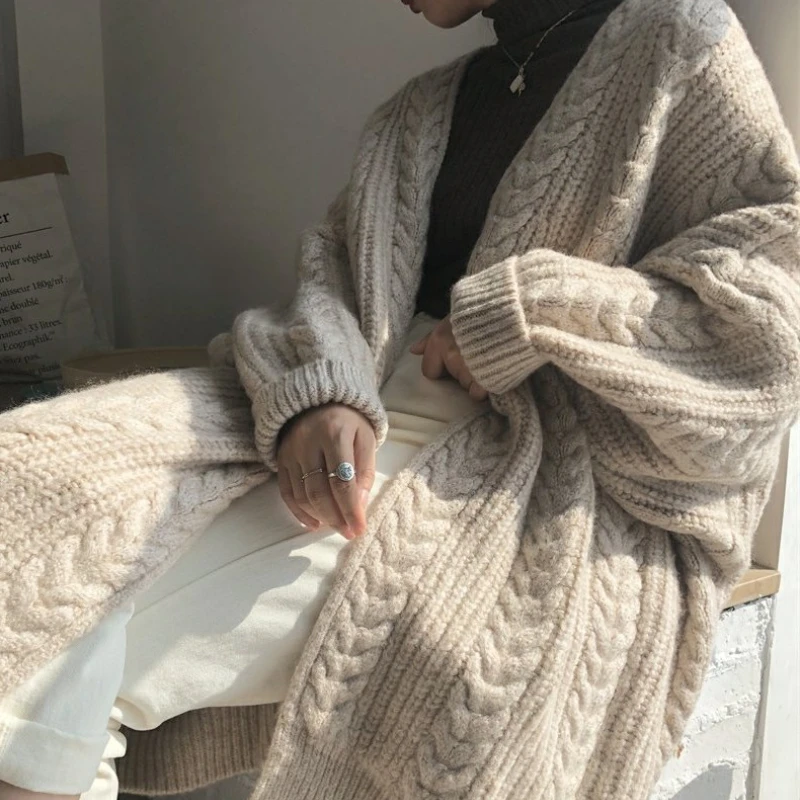 Женский длинный кардиган