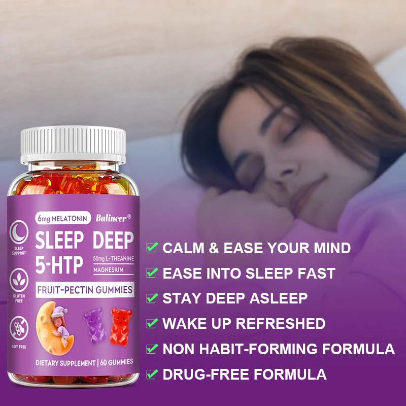 

Balincer Natural Melatonin Sleep Gummies with B6 -STAY DEEP ASLEEP-Helps Fall Sleep Naturally,Optimal Sleep Support