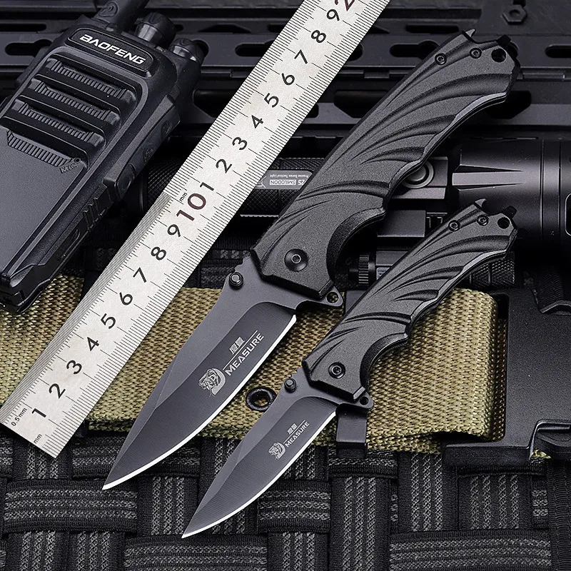 

New D2 Steel Back Clamping Tactical Folding Blade Sharp Hunting Knife Self Defense Survival Knife Camping Fishing Portable Tool
