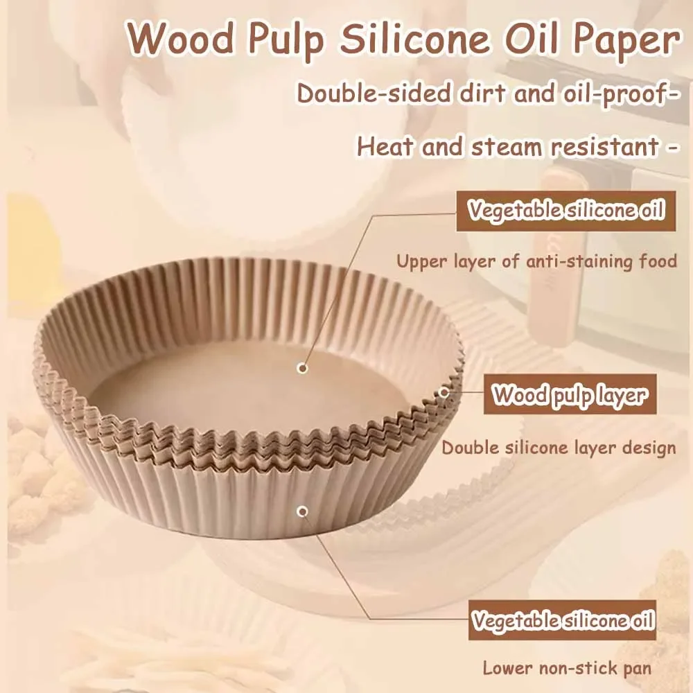 Бумажные вкладыши для фритюрницы 50/100 шт. одноразовые с антипригарным покрытием