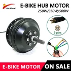 Черный Мотор Ступицы для электрического велосипеда, 250 Вт, 350 Вт, 500 Вт, бесщеточная шестерня, передний задний свободный привод для электровелосипеда, электровелосипед 20 дюймов, 24 дюйма, 26 дюймов, колесо 700C