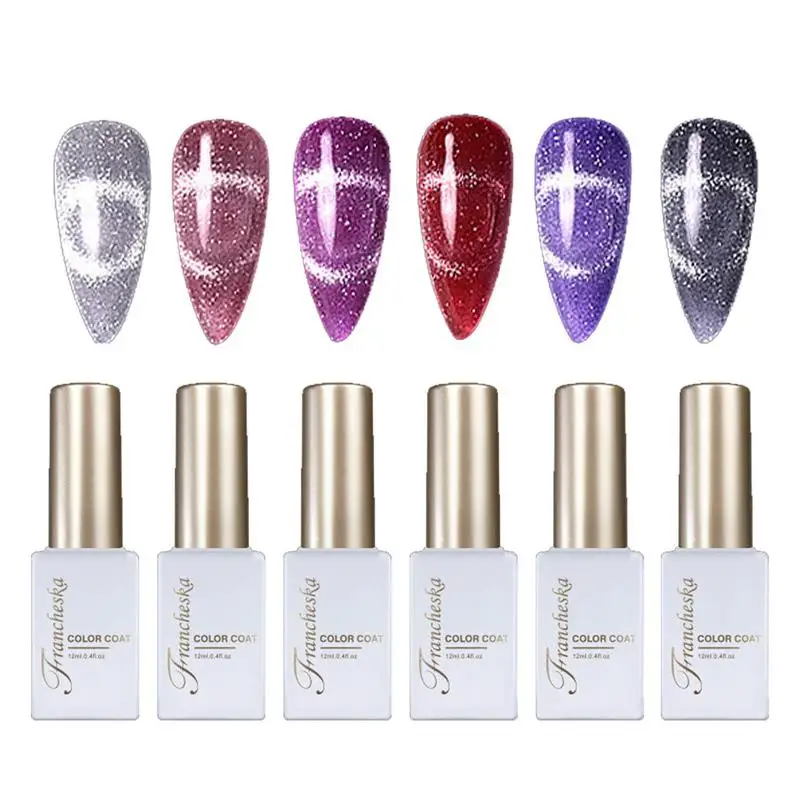 

Cat Eye Gel Polish Cateye Nail Polish Gel With Magnet 6 Colors Shimmer Nail Polish Set Supplies For Makeup Christmas Birthday