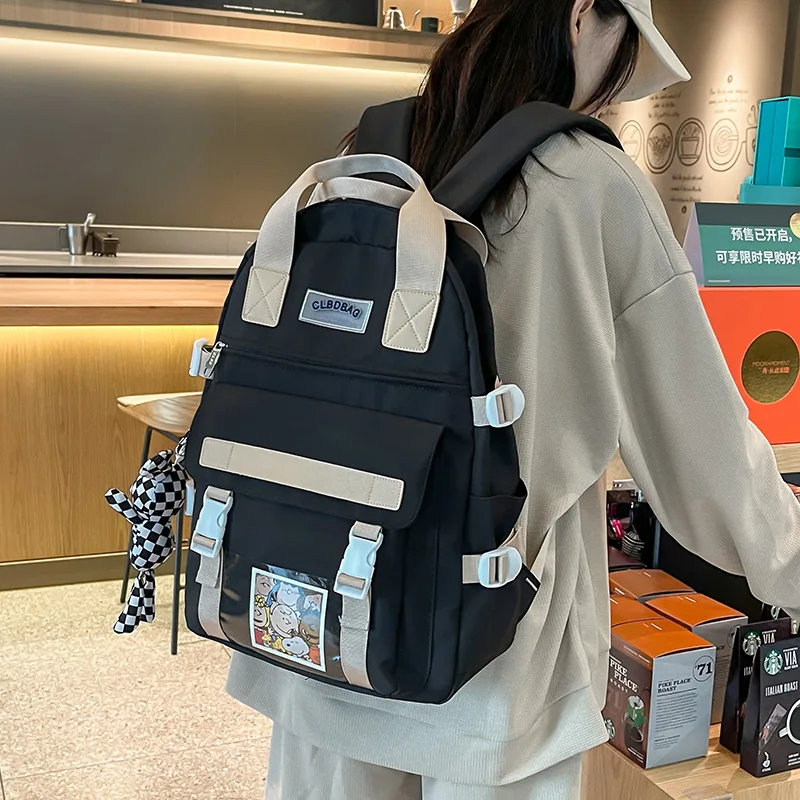 

Многофункциональный женский рюкзак на молнии, новинка 2022, рюкзак для ноутбука для девочек-подростков, Студенческая сумка на плечо, школьный рюкзак в Корейском стиле