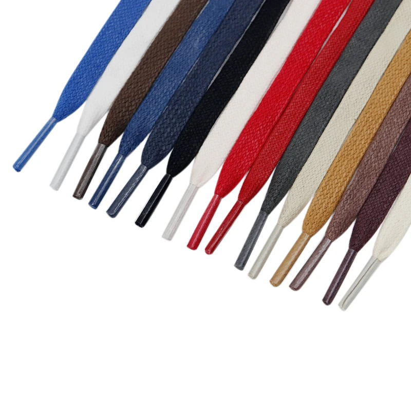 Weiou Waxed Cotton Women Boot Shoelaces Waterproof Sneaker Flat Lace Durable Canvas String 100 Pairs For Wholesale Drop-Shipping