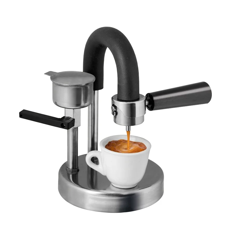 100% Original Italian Kamela Kamira Coffee Machine Home Open-air Office Espresso Pot Stainless Steel Manual Coffee Maker