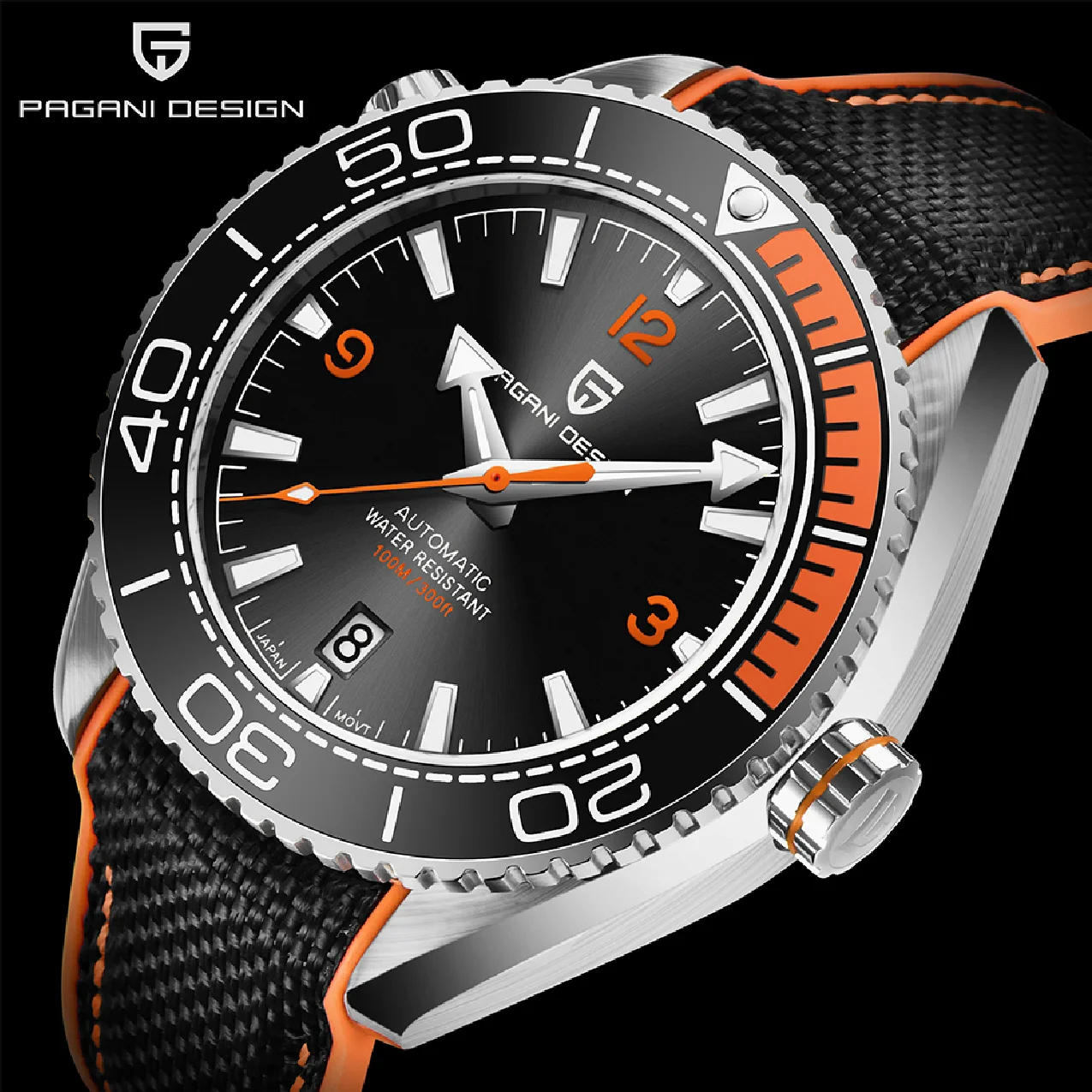 

PAGANI DESIGN New Ceramic Bezel men mechanical wristwatches Fashion Sapphire Glass Waterproof Watch Seiko NH35A Automatic Watch