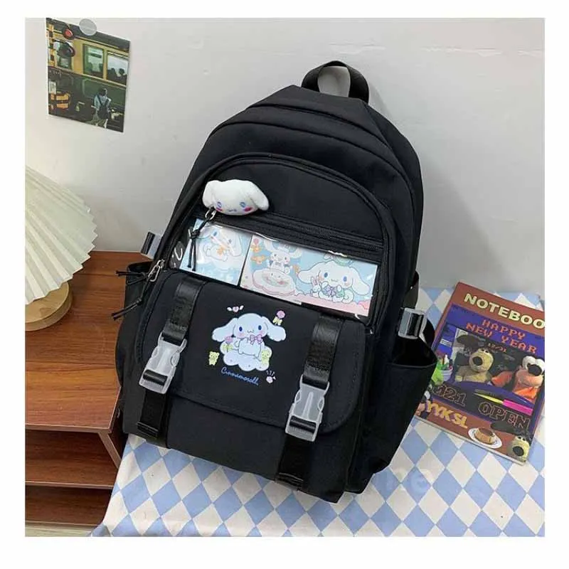 

Sanrio аниме Hello Kitty Cinnamoroll Kuromi рюкзак большой емкости водонепроницаемый Студенческая сумка для хранения книг кавайный подарок на день рождения