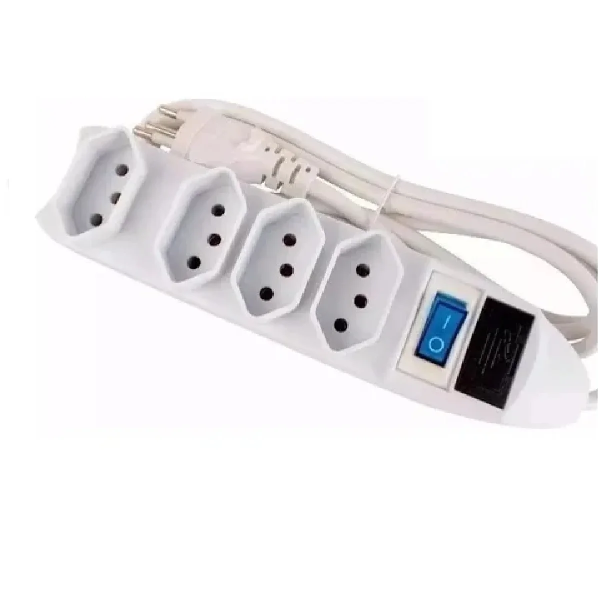 

Regua 4 Tomadas Filtro Linha Extensao Protecao Fusivel Chave
