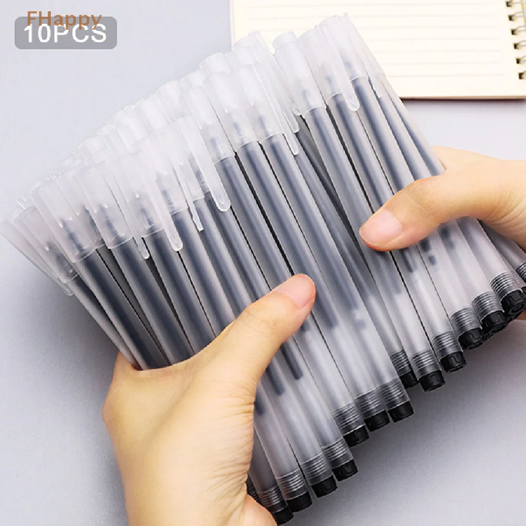 

10Pcs 0.5mm Black Gel Pen Cute Stationary Supplies Neutral Pen For School Office Exam Supplies Stationery Signature Pen