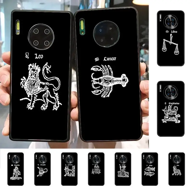 

YNDFCNB Twelve Constellations Phone Case for Huawei Mate 20 10 9 40 30 lite pro X Nova 2 3i 7se