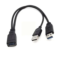 1pc usb 3 0 a 2 male to female dual usb male data hub power adapter splitter cable cables y extension charging usb power co c5t8