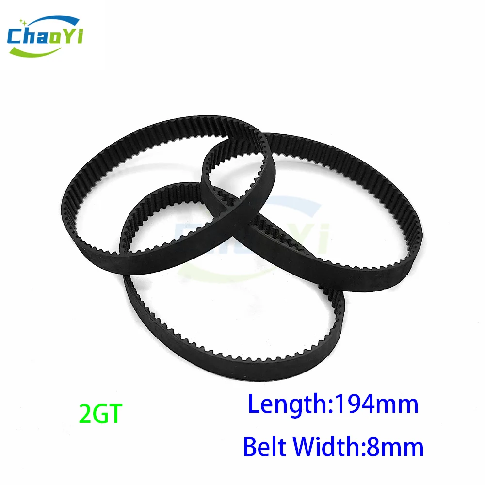 

2GT Closed Loop Rubber Timing Synchronous Belt Pitch Length 194mm Width 8mm 2GT-194 GT2-194 G2M-194 3D Printer 2MGT