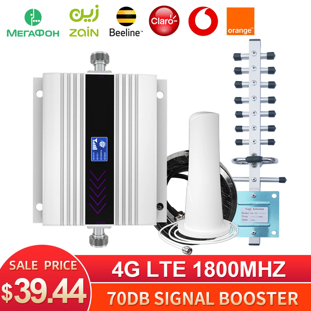 

1800MHz 4G CellPhone Cellular Repeater DCS LTE UMTS WCDMA 3G 2100MHz Cellular Amplifier 3G4G MobilePhones Booster Repeater Kit