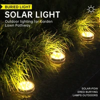 solar garden lights outdoor 8 led solar ground lights waterproof underground sensing landscape lights for lawn yard patio