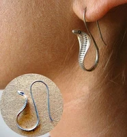 delysia king women punk cobra earrings originality vintage exaggeration snake dangler