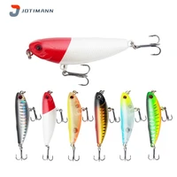 1pc minnow fishing lure topwater floating fake bait wobblers crankbaits lures artificial baits 3d eyes with hooks fishing tackle