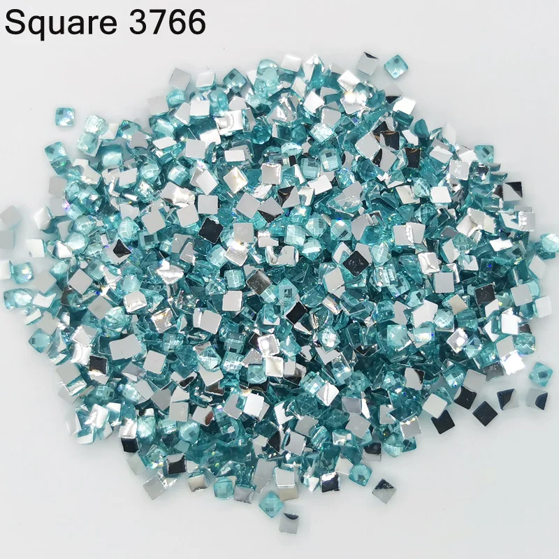 Crystal Square Stone DIY Diamond Painting Cross Stitch Embroidery Rhinestones Colorful Mosaic Crystal Stone Square Needlewrok 5D