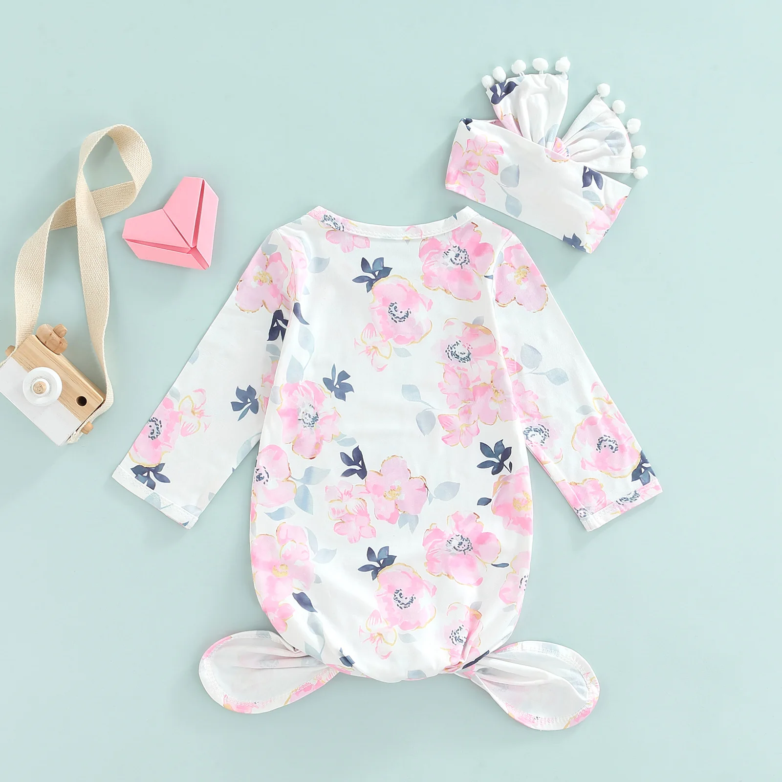 Летний спальный мешок для младенцев и девочек Citgeett с цветочным принтом длинная