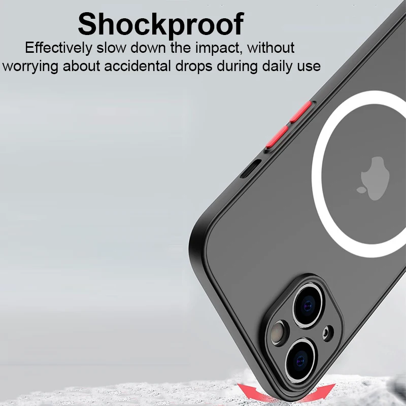 For Magsafe Luxury Silicone Transparent Case for iPhone 14 13 12 11 Pro Max X XS Xr 7 8 Plus Magnetic Wireless Charging Cover