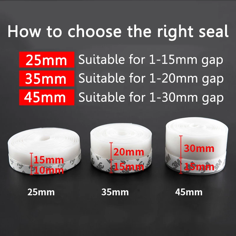 Силиконовая самоклеящаяся уплотнительная лента для нижней двери окна
