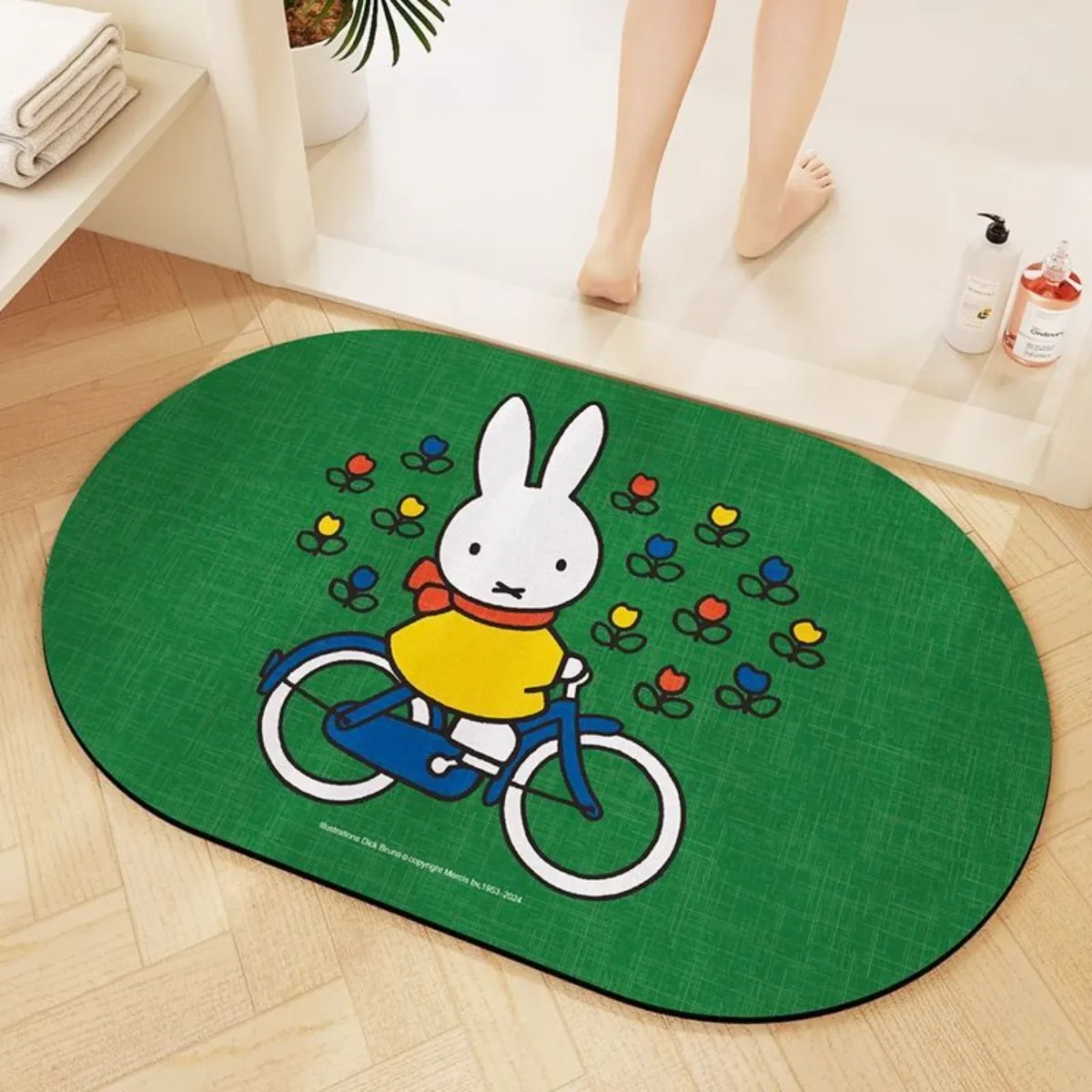 Kawaii Miffy Rabbit напольный коврик для ванной комнаты, впитывающий коврик для ног, ванная комната, дверь, туалет, вход, кухня, быстросохнущие противоскользящие ковры (art.: 3920d0830d550) - 3920d0830d550