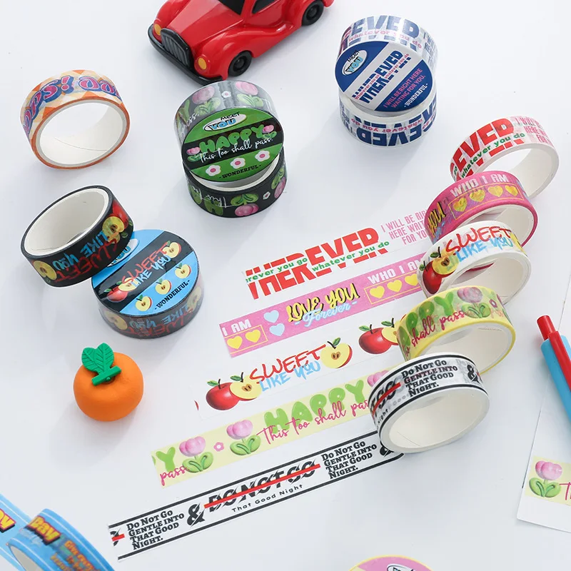 

6 Options Fashion Trends Washi Tape Fresh Pattern Diy Paper Creative Stickers Hand Ledger Material Stickers Learning Supplies
