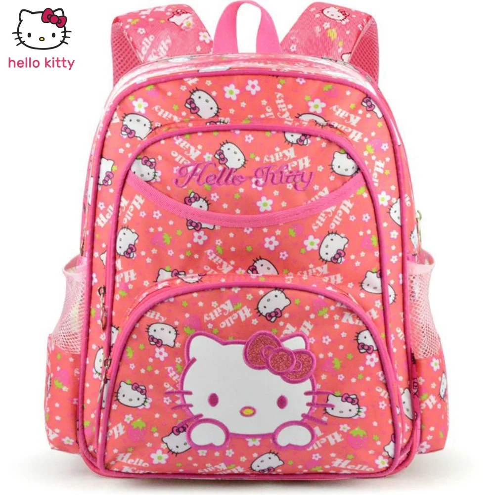 

Школьный ранец Hello Kitty для девочек, милый женский рюкзак для начальной школы 1-3 классов, детский сад