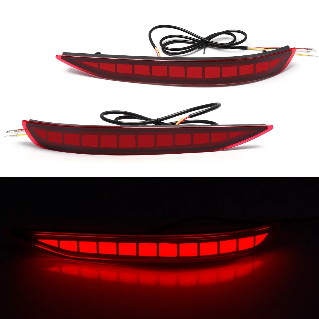 

Для Chevrolet Equinox 2017 2018 2019 2020 2021 2022 светодиодный отражатель заднего бампера, предупреждение о торможе, динамический указатель поворота, 12 В