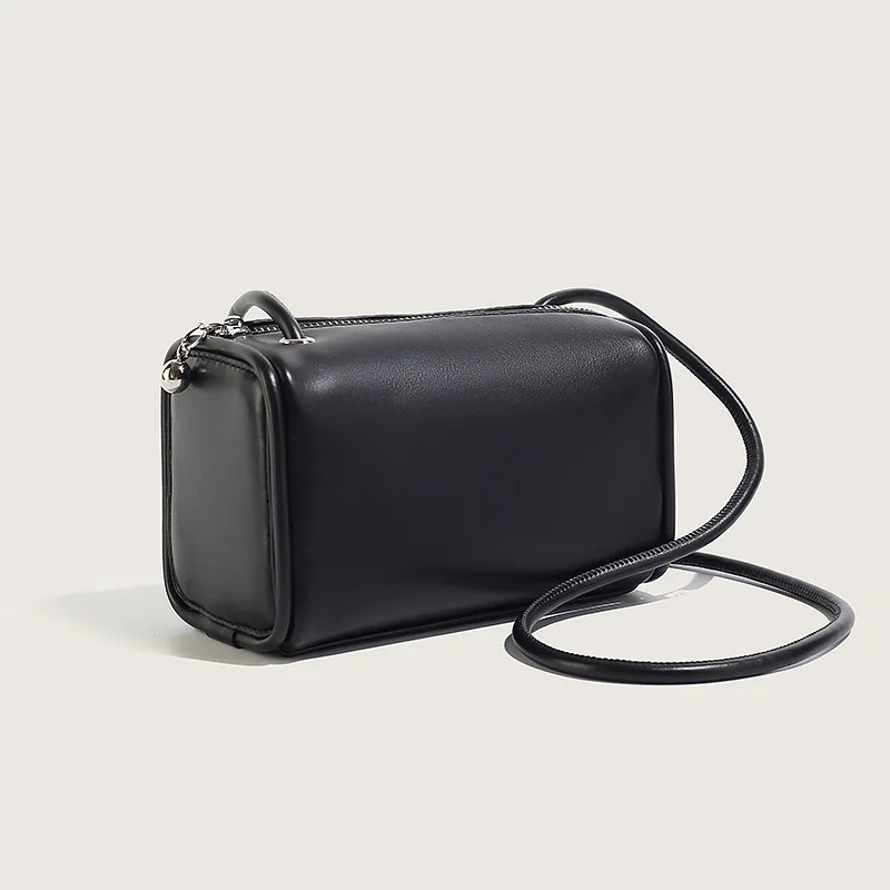 

Popular High-end Women's Bags 2022 New Texture Soft Leather Simple Shoulder Messenger Bag Fashion All-match Cylinder Pillow Bag