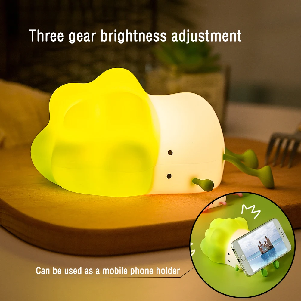 

Новинка, силиконовая лампа для ночного видения в виде овощей, USB-лампа для сна, защищает глаза, креативный подарок для детей, украшение для спальни