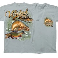 wicked trout fish fishing fisherman angler gift t shirt short sleeve 100 cotton casual t shirts loose top size s 3xl