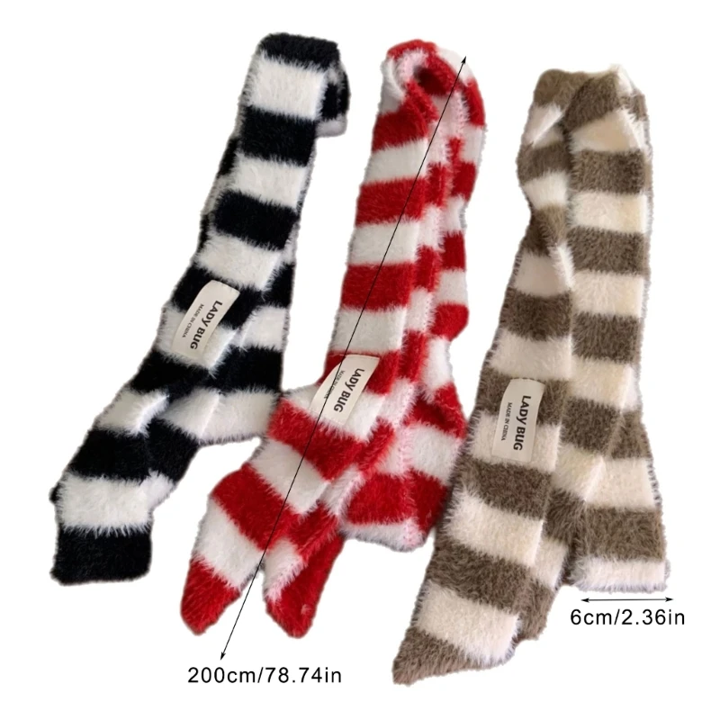 Y1UB женский полосатый шарф вязаный ремень для повседневной одежды реквизит