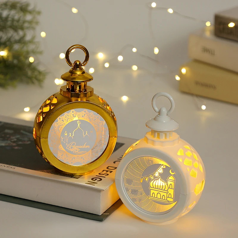 

EID Mubarak Lantern Pendant Gurbang Ramadan Decoration for Home Kareem Eid Al Adha Muslim Ramadan Festival LED Light Ornament